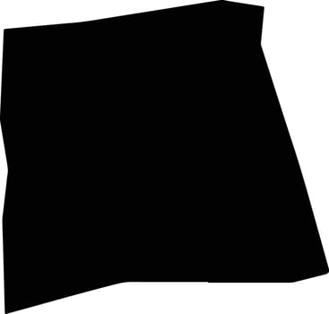 Rollington Town Jamaica silhouette map vector