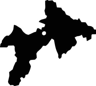 Rungu Democratic Republic silhouette map vector