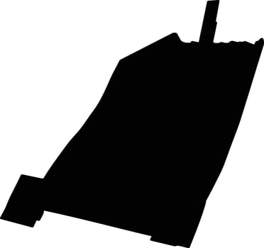 RUSETU Romania silhouette map vector