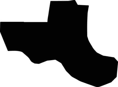 Sabach Sanjar Gambia silhouette map vector