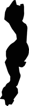 Saf Egypt silhouette map vector