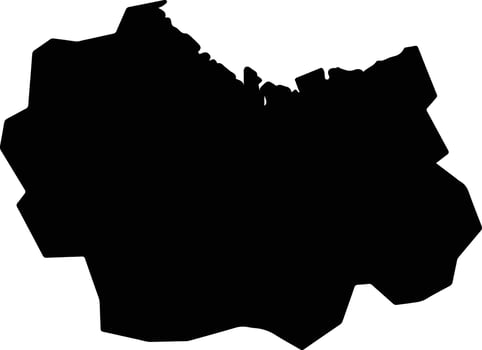 Saijo Japan silhouette map vector