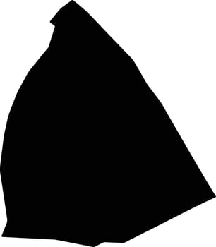 Saint Thomas Lowland Saint Kitts and Nevi silhouette map vector