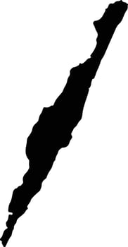 Sainte Marie Madagascar silhouette map vector
