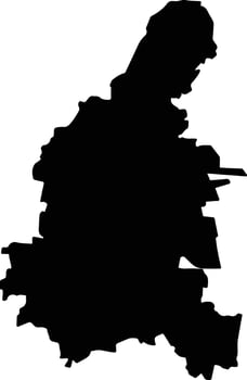 Salamanca Mexico silhouette map vector