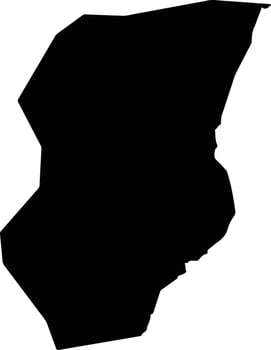 Samia Bugwe Uganda silhouette map vector