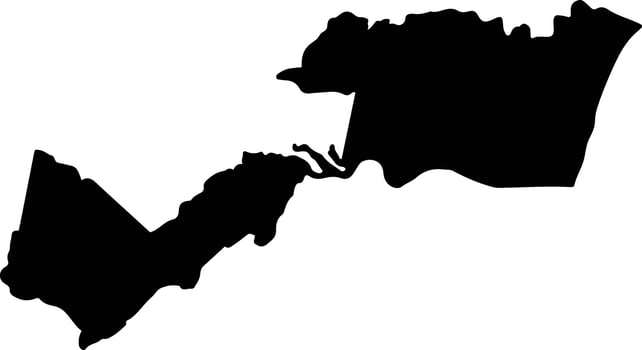 San Alberto Paraguay silhouette map vector