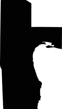 San Antonio Argentina silhouette map vector