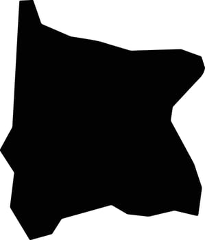 San Antonio Ilotenango Guatemala silhouette map vector
