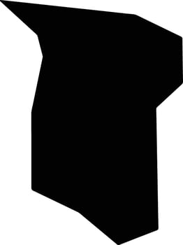 San Augustine United States silhouette map vector