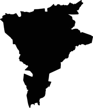San Dimas Mexico silhouette map vector