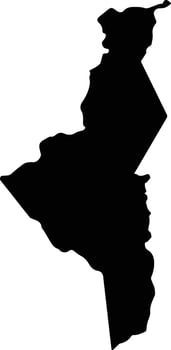 San Felipe Venezuela silhouette map vector
