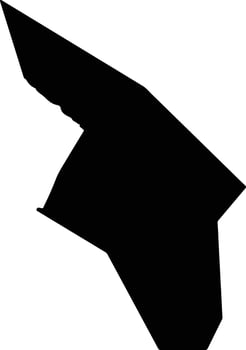 San Fernando El Salvador silhouette map vector