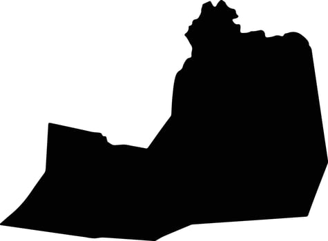 San Francisco de Ojuera Honduras silhouette map vector
