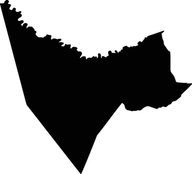 San Juan Bautista Paraguay silhouette map vector