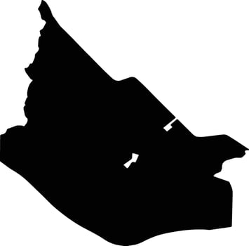 San Juan Del Parana Paraguay silhouette map vector