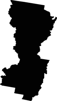 San Justo Argentina silhouette map vector