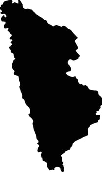San Sai Thailand silhouette map vector