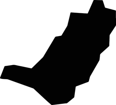 Sandovalina Brazil silhouette map vector