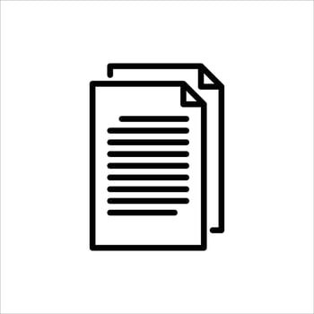 paperwork outline icon. document black line illustration. vector