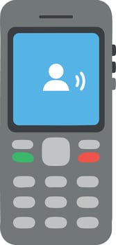 Mobile phone call icon communication technology simple design illustration vector