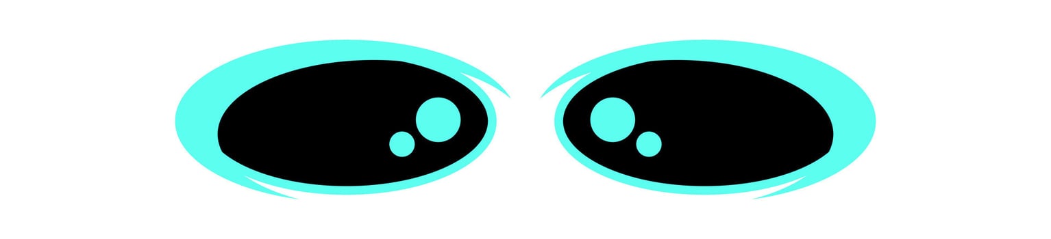 Y2K abstract eye Shape. Flat retro icon of an eye shape. Fun graphic element, modern design, psychedelic style, perfect for trendy decoration. vector