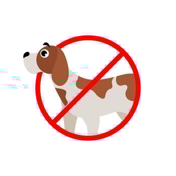 No Dogs Allowed Sign Illustration vector