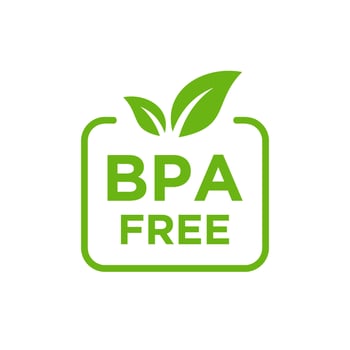 Green BPA Free Label with Leaves vector
