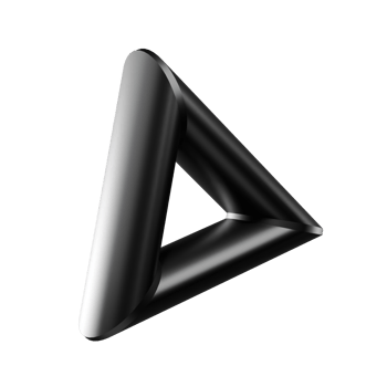 3d abstract icon black triangular ring png