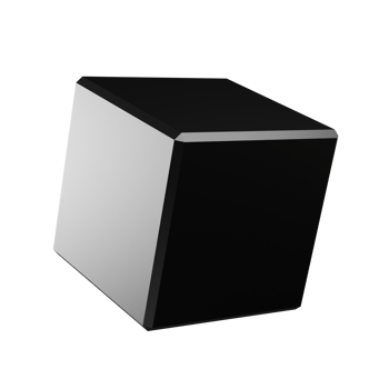 3d abstract icon black cube shape png