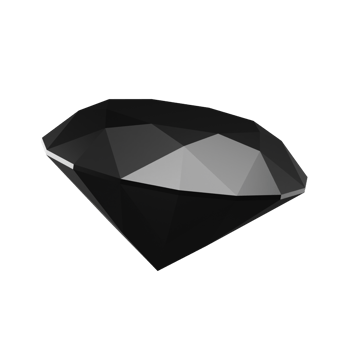 3d abstract icon black faceted gem png