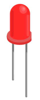 red button icon, isometric illustration, transparent background png