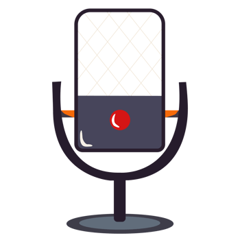 Illustration of a Retro Microphone for Music and Broadcasting Themes png