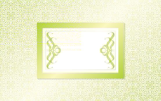 Elegant Ornamental Frame Design with Repeating Pattern in Fresh Green Hues vector