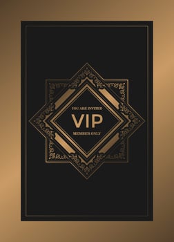 VIP invitation card for members only vector