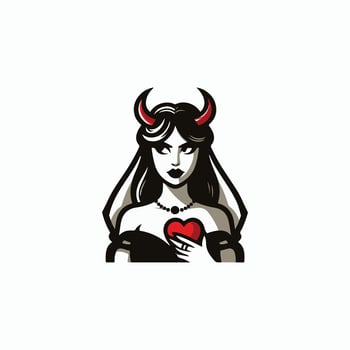 Devil Bride Logo vector