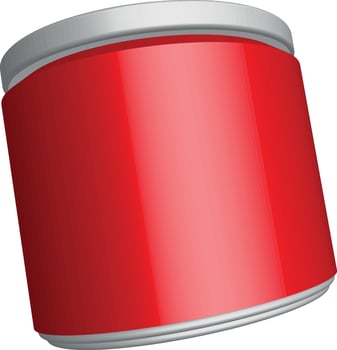 Red can of soda vector