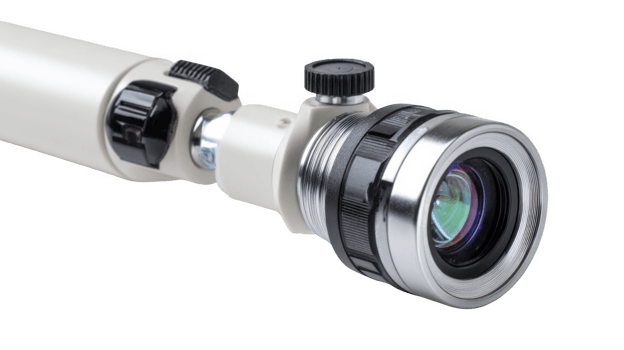 Dermatoscope capturing detailed skin images on transparent background png