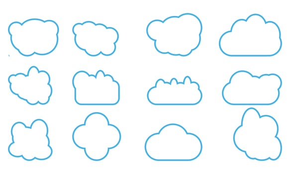 Cloud Shapes Collection vector