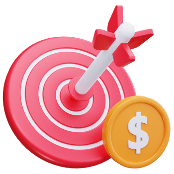 3D Icon Target Financial Goal png