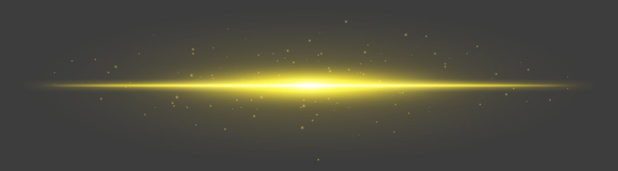 A glowing yellow light on a dark background vector