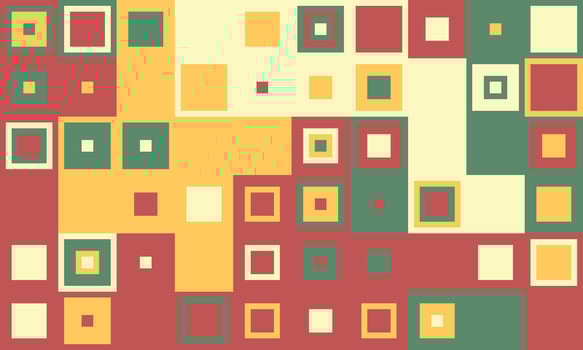 Abstract geometric pattern with colorful squares. A vibrant, retrostyled design ideal for backgrounds, textiles, or website design. vector
