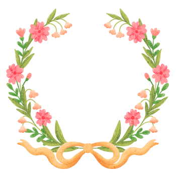 watercolor wreath with flowers and leaves on transparent background png