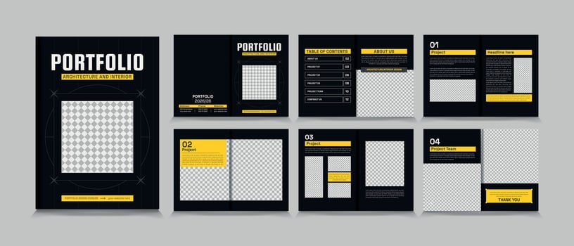 Architecture Portfolio Design Layout vector