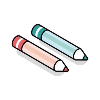 A modern isometric style icon of pencils vector