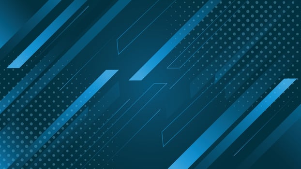Modern abstract background with bold diagonal lines and halftone dots in a dark blue color scheme ideal for tech themes presentations and digital projects vector