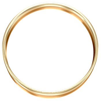 Shiny Golden Circle Frame Element for Luxury Design and Branding png