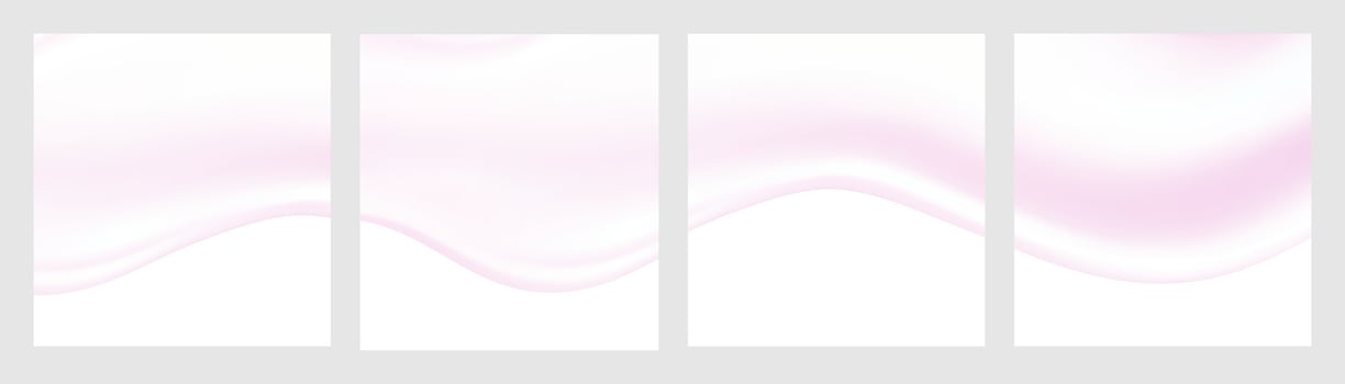 Four vertical banners with pink waves vector