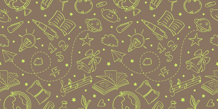 Seamless, abstract pattern on the theme of education. Ideal for covers, backgrounds, packaging. vector