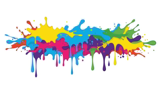 An Artistic Array of Colors that Burst Together into a Beautiful Painting Mess vector